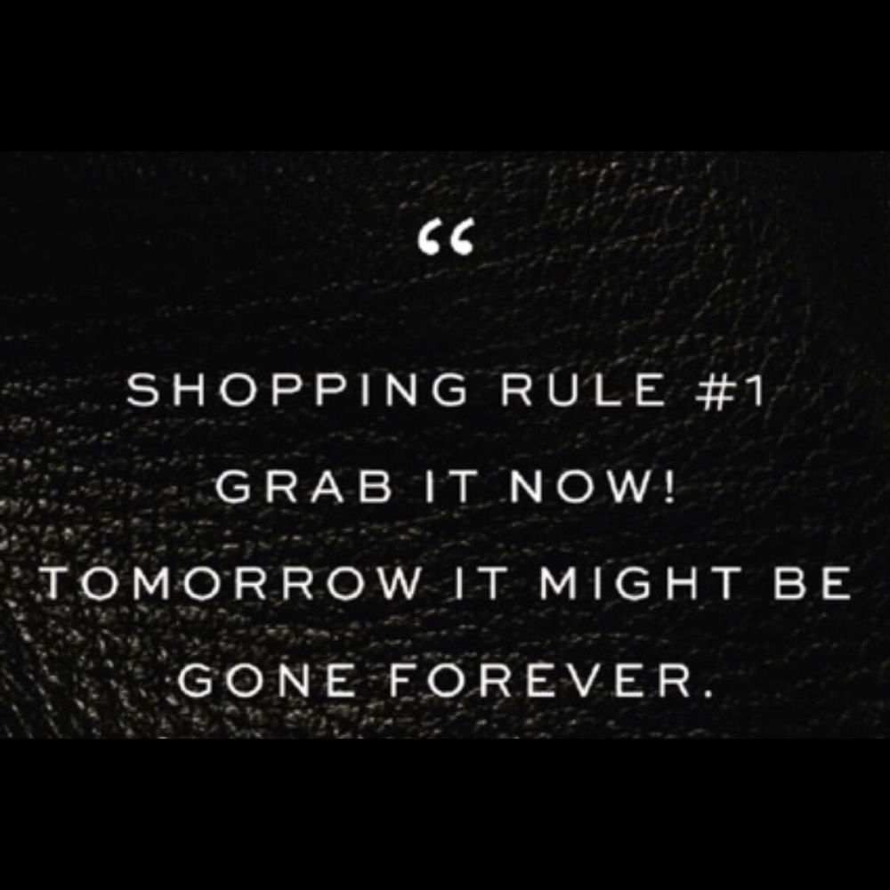 Shopping Rule #1